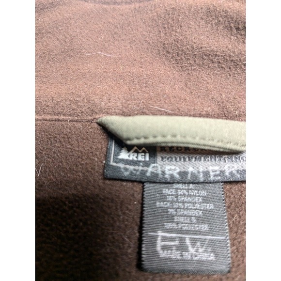 REI Jacket Mens XLarge Green Zip Up Soft Shell‎ Outerwear Outdoor Lined - Picture 4 of 11
